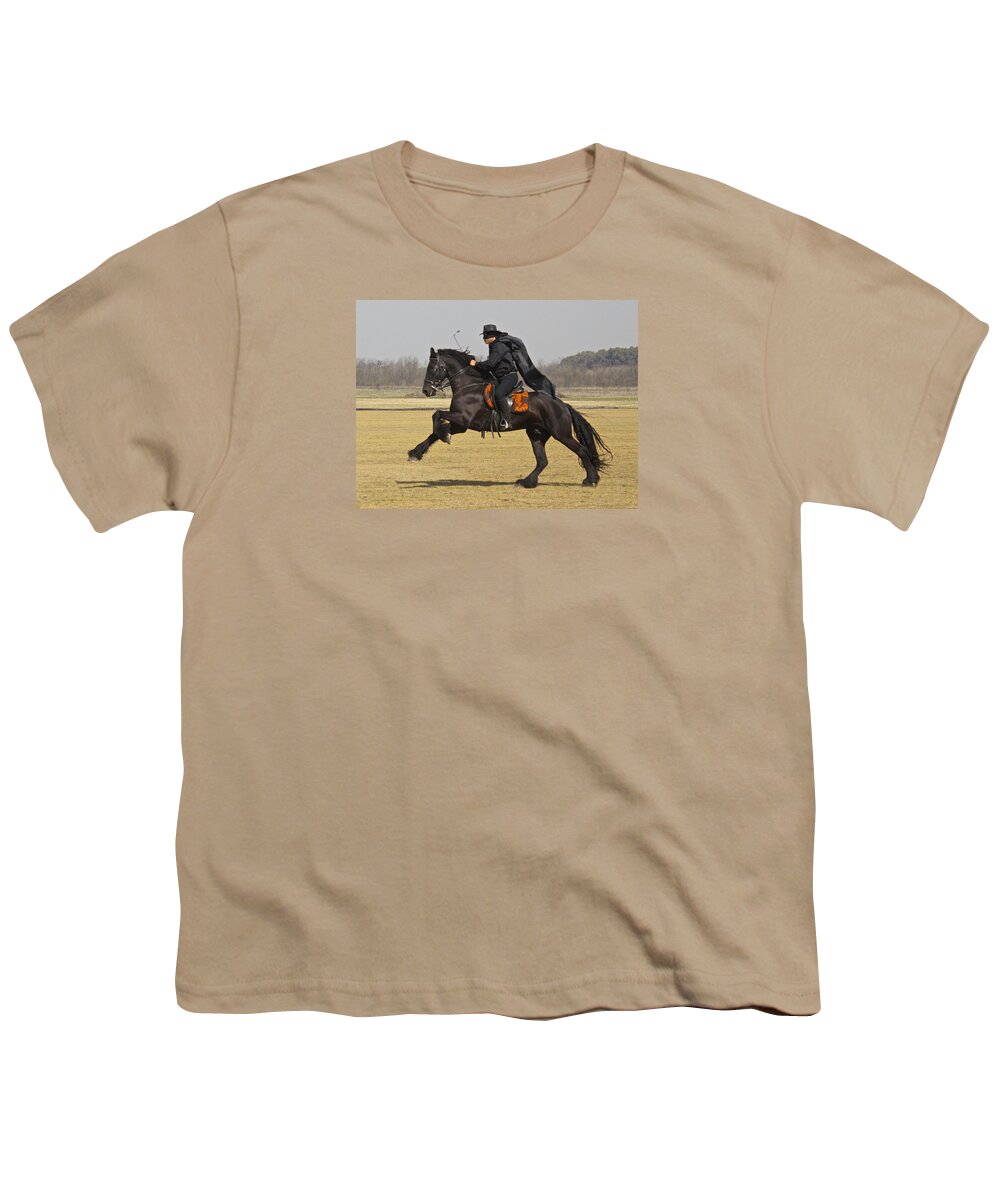 Zorro Youth T-Shirt featuring the photograph Zorro In Pursuit by Venetia Featherstone-Witty