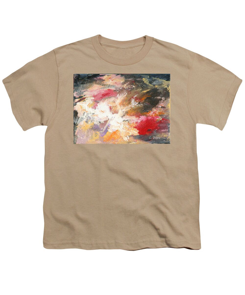 Gail Daley Youth T-Shirt featuring the painting Abstract No 2 by Gail Daley