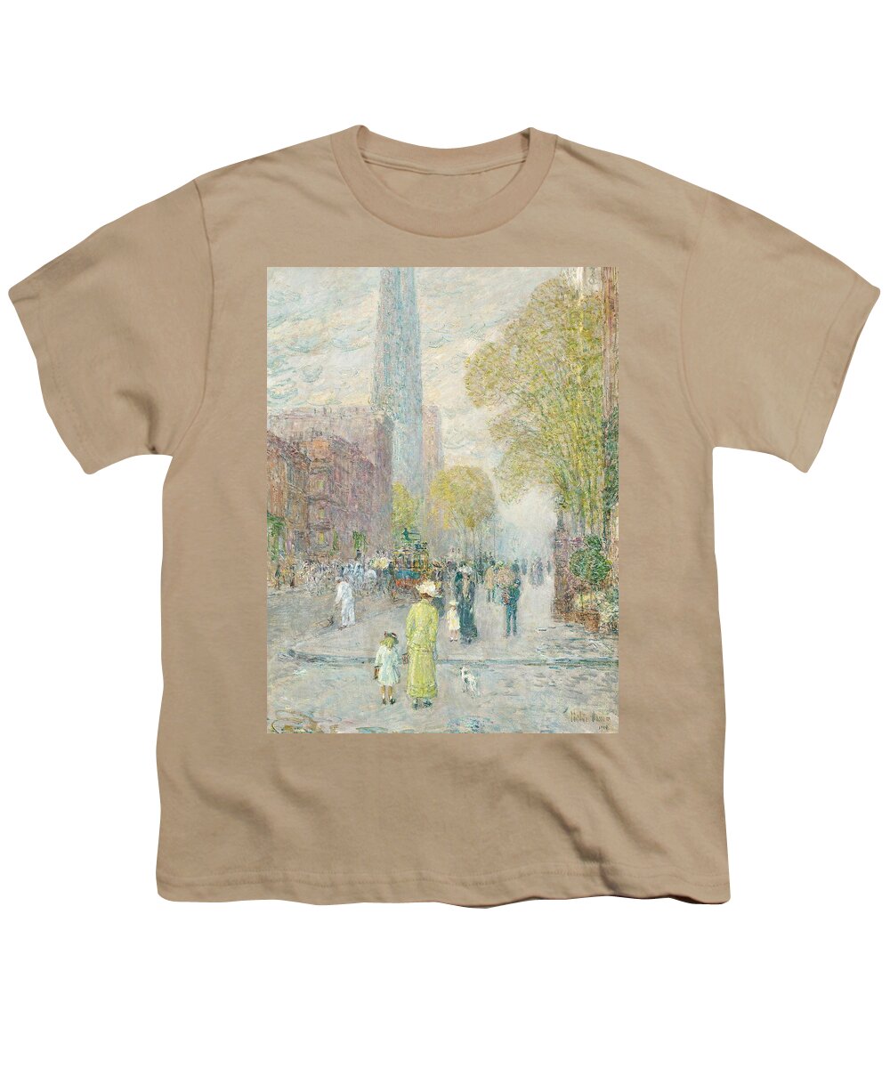 Cathedral Spires Youth T-Shirt featuring the painting Cathedral Spires by Childe Hassam