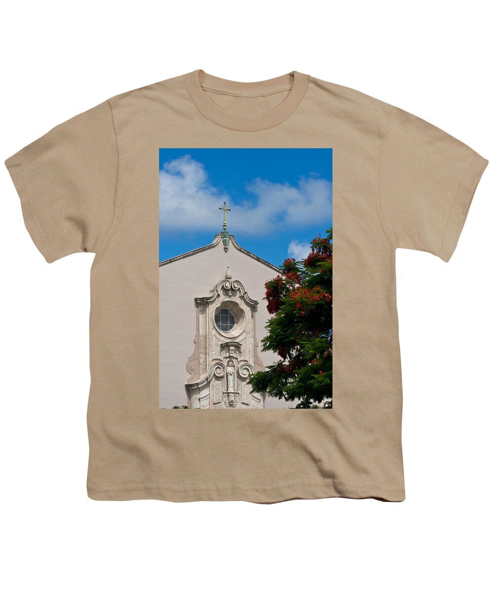 Architecture Youth T-Shirt featuring the photograph Church of the Little Flower by Ed Gleichman