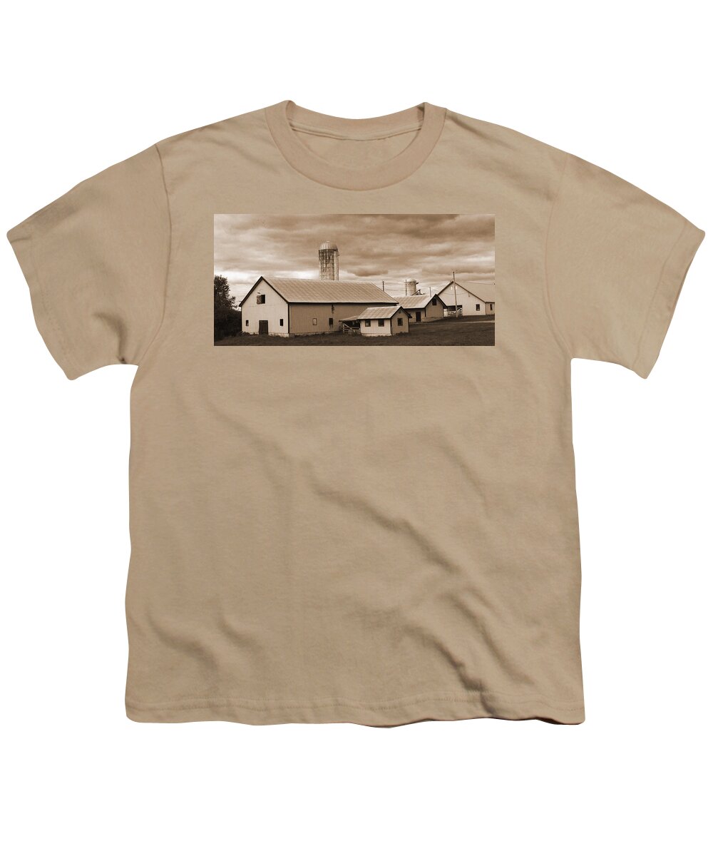 Rural Art Youth T-Shirt featuring the photograph The Farm by Barry Jones