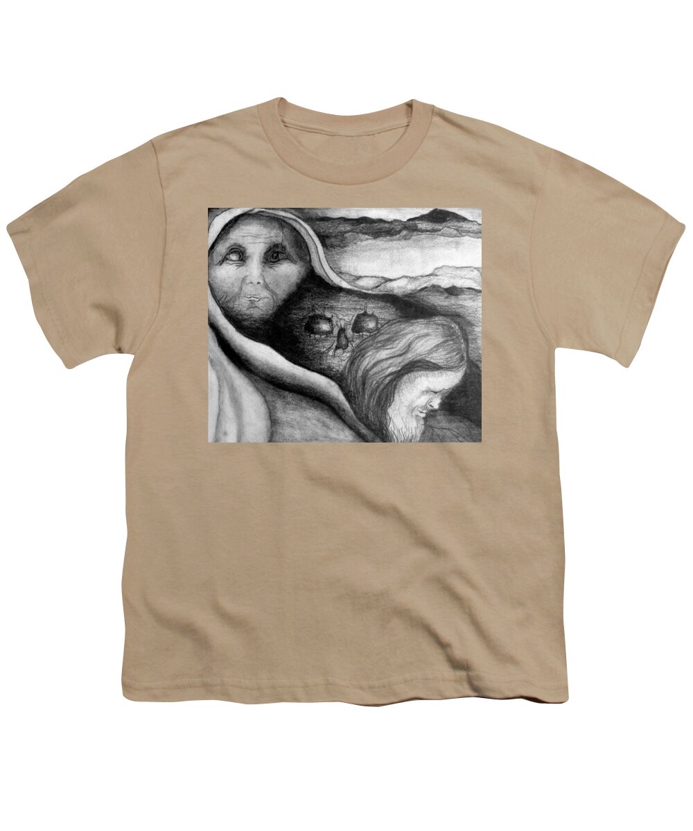 Drawing Youth T-Shirt featuring the drawing The Great Lie by Rory Siegel