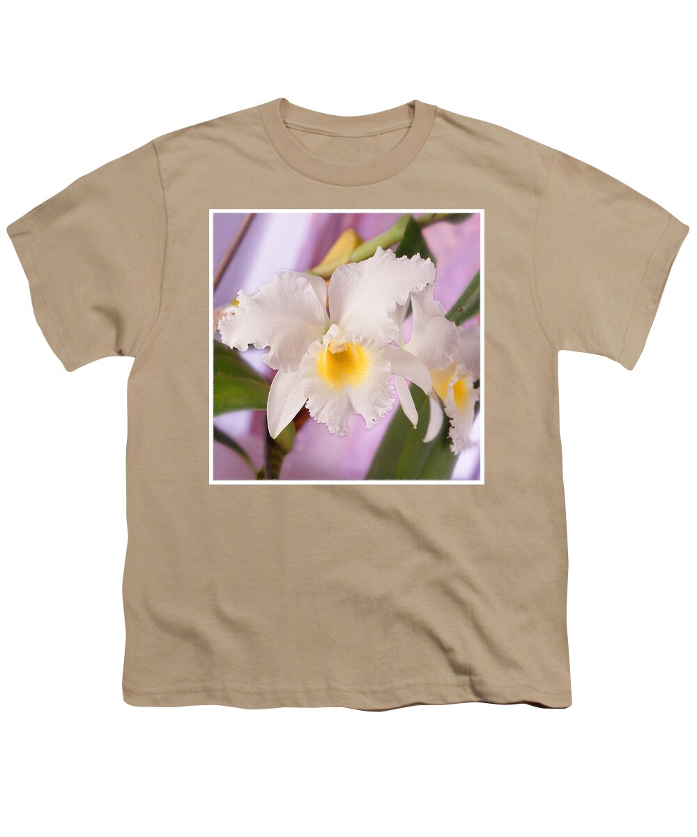 White Flower Youth T-Shirt featuring the photograph White Orchid by Mike McGlothlen