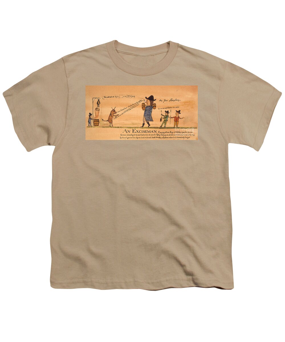 1794 Youth T-Shirt featuring the painting Cartoon: Whiskey Tax, 1794 #0042579 by Granger