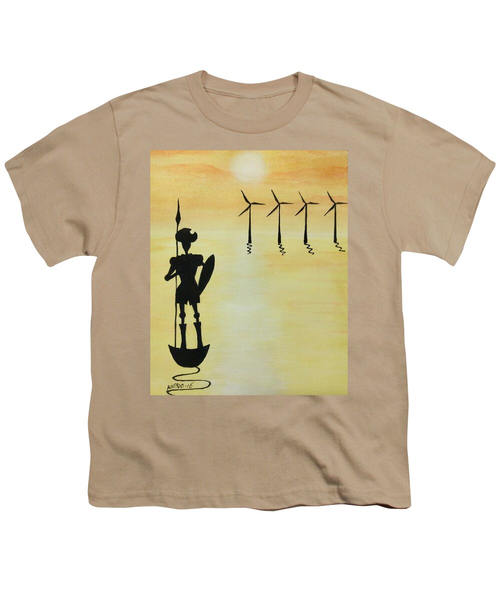 Don Youth T-Shirt featuring the painting Don Quixote #1 by Edwin Alverio