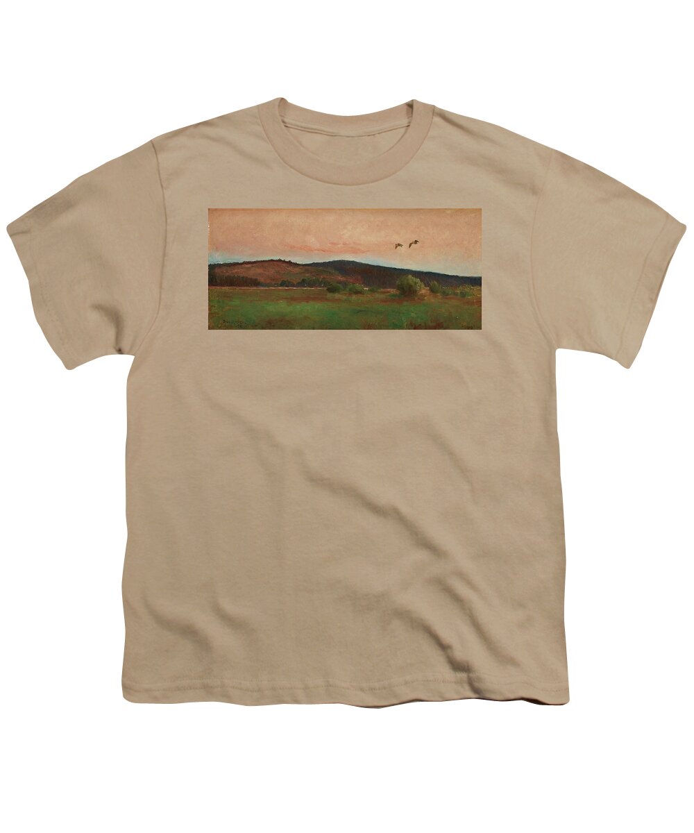 Bruno Liljefors Youth T-Shirt featuring the painting Eurasian Woodcocks #1 by Bruno Liljefors
