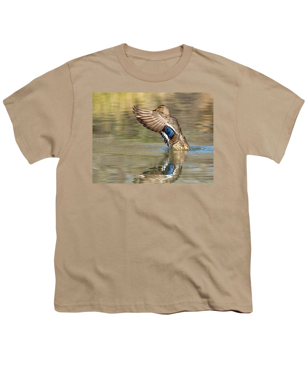 Mallard Youth T-Shirt featuring the photograph Mallard Duck Female #1 by Tam Ryan