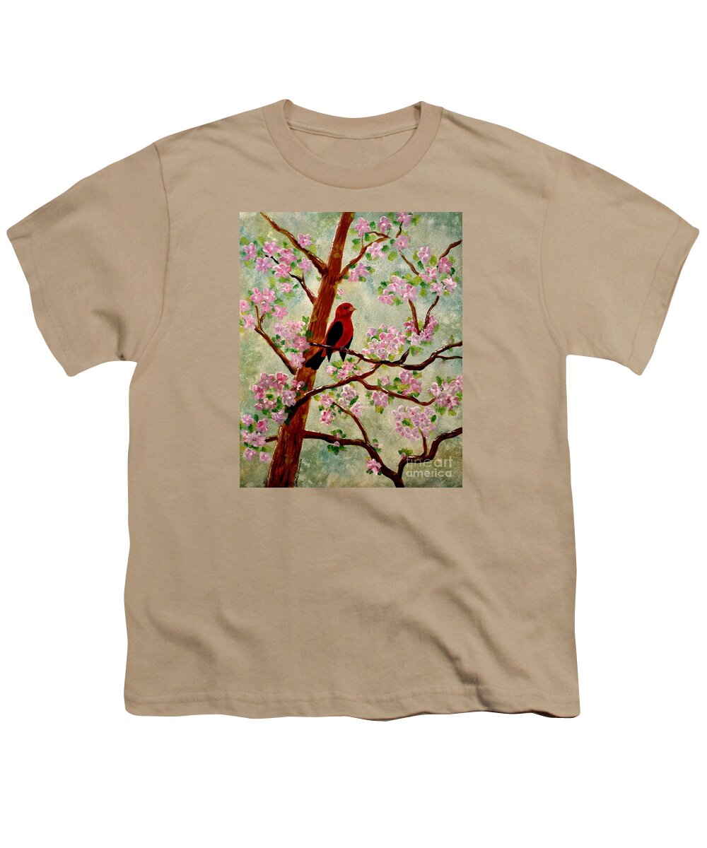 Red Tangler Youth T-Shirt featuring the painting Red Tangler #1 by Denise Tomasura