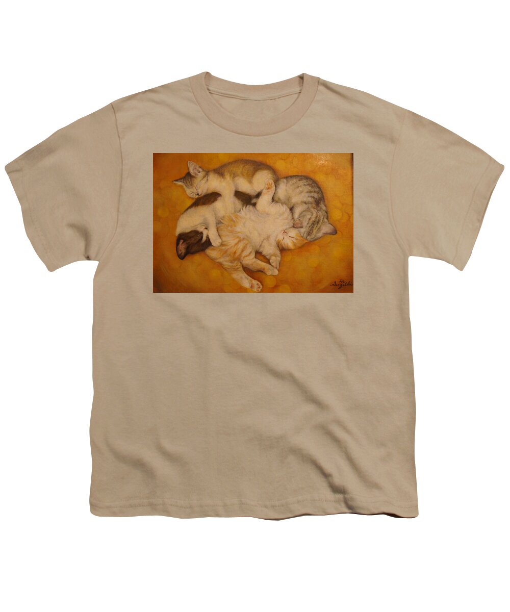 Cat Youth T-Shirt featuring the painting Seventh Heaven #1 by Hiroyuki Suzuki