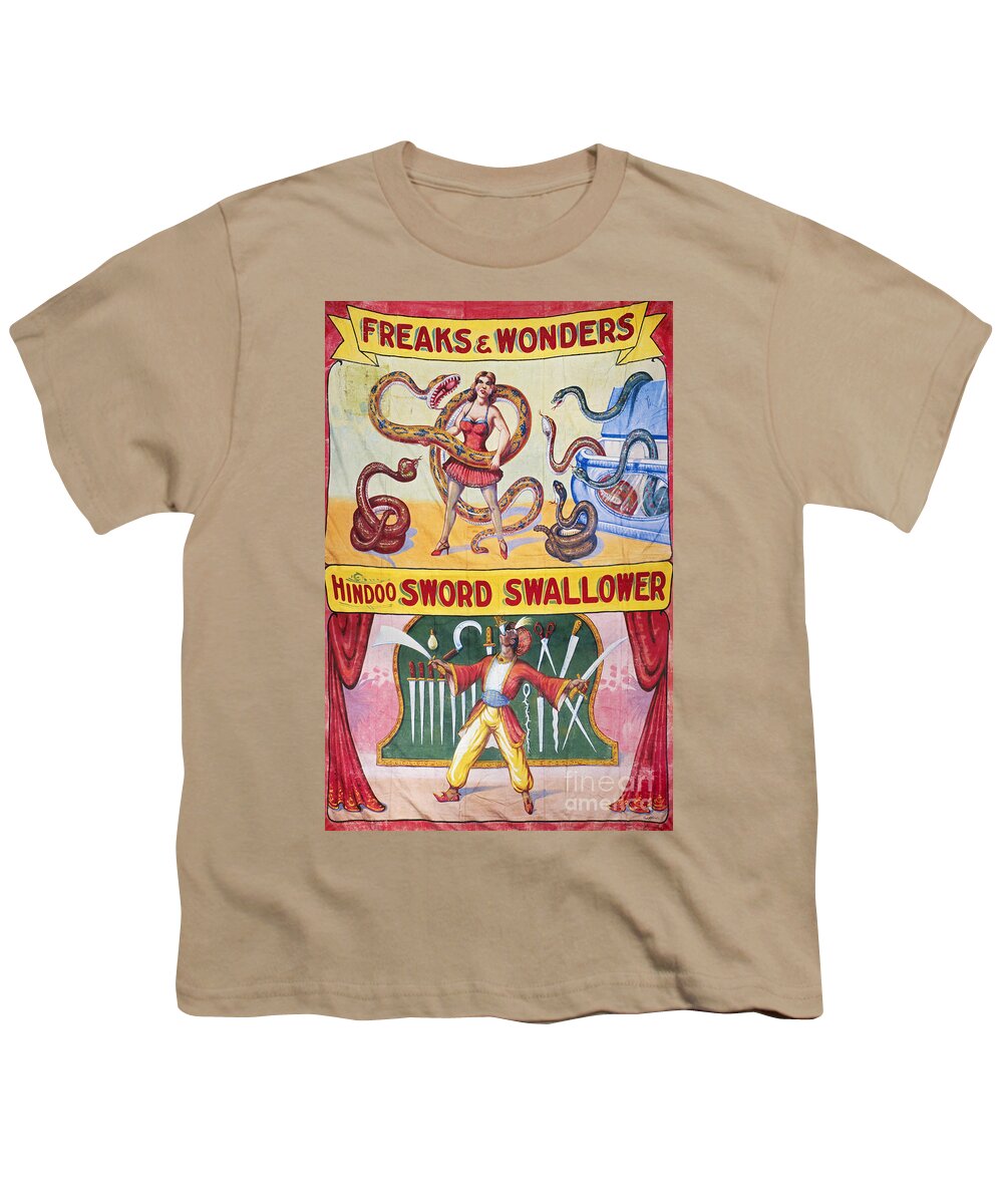 1970s Youth T-Shirt featuring the drawing SIDESHOW POSTER, c1975 by Granger