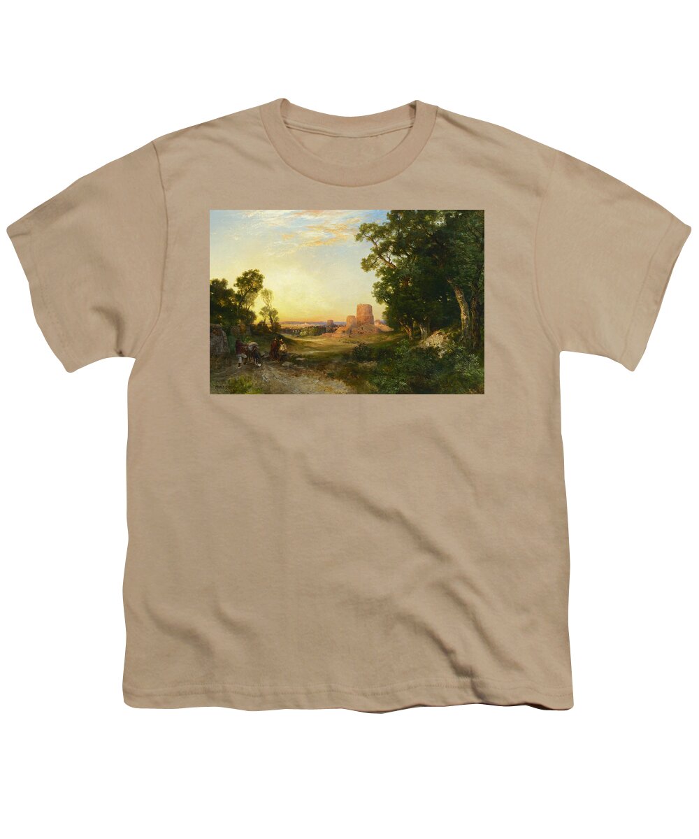 Thomas Moran Youth T-Shirt featuring the painting Tula the Ancient Capital of Mexico by Thomas Moran