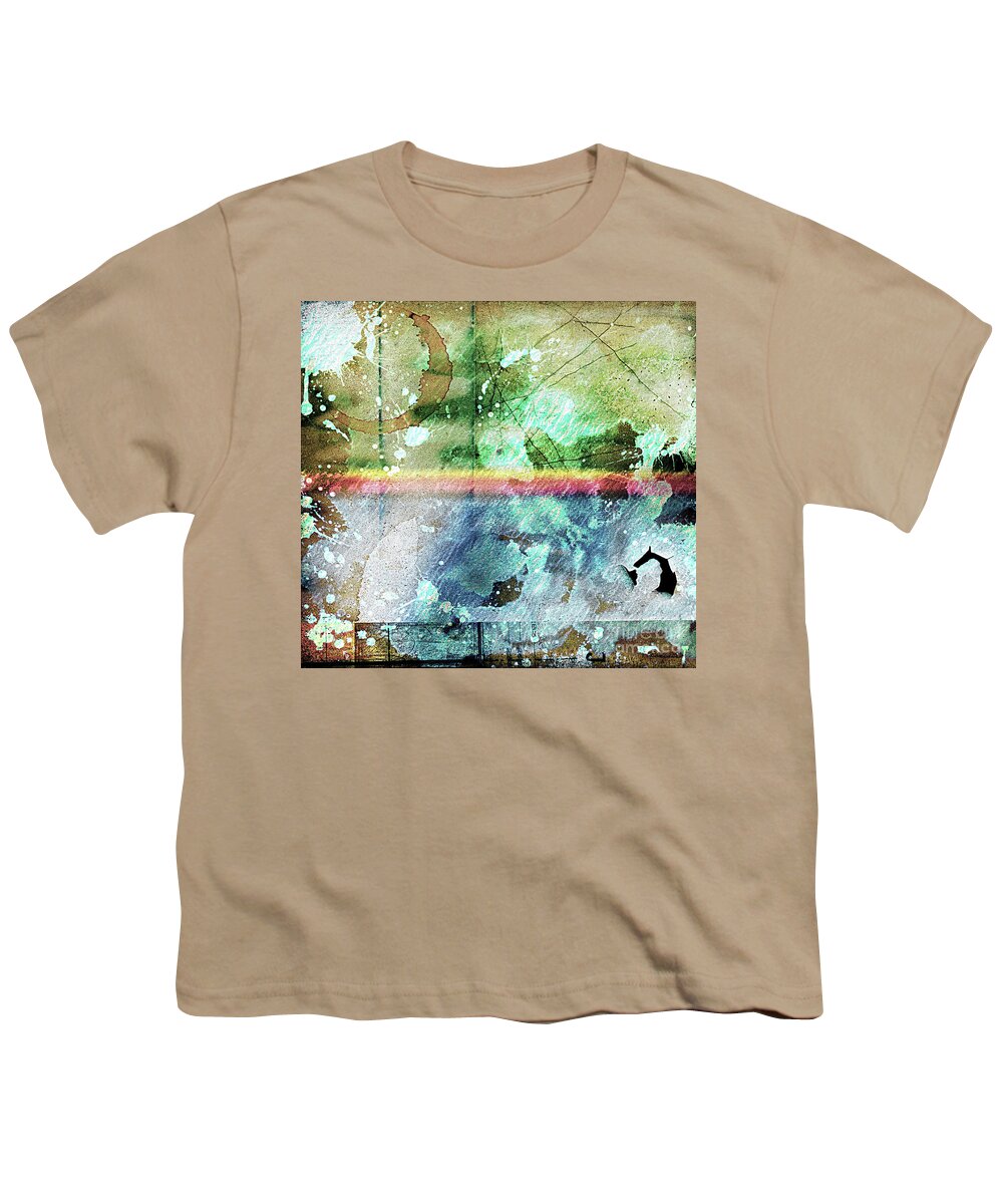 Abstract Youth T-Shirt featuring the digital art 4b Abstract Expressionism Digital Collage Art by Ricardos Creations