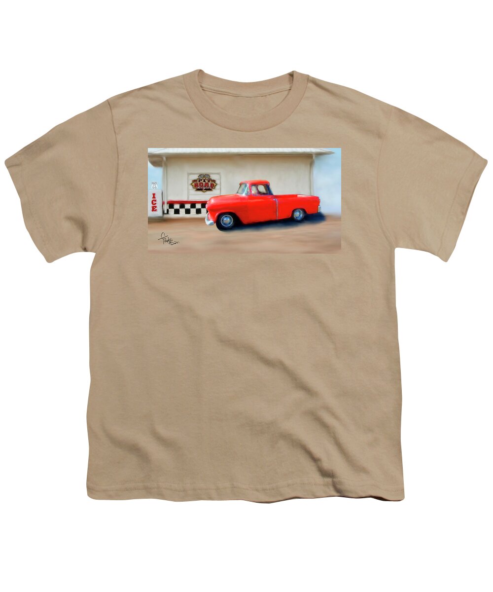 Paintings Of Cars Youth T-Shirt featuring the painting Fire and Ice by Colleen Taylor