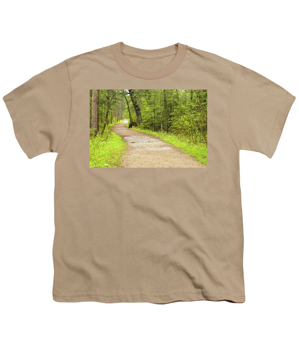 Spring Walk Youth T-Shirt featuring the photograph A Walk in the Woods by Nancy Dunivin