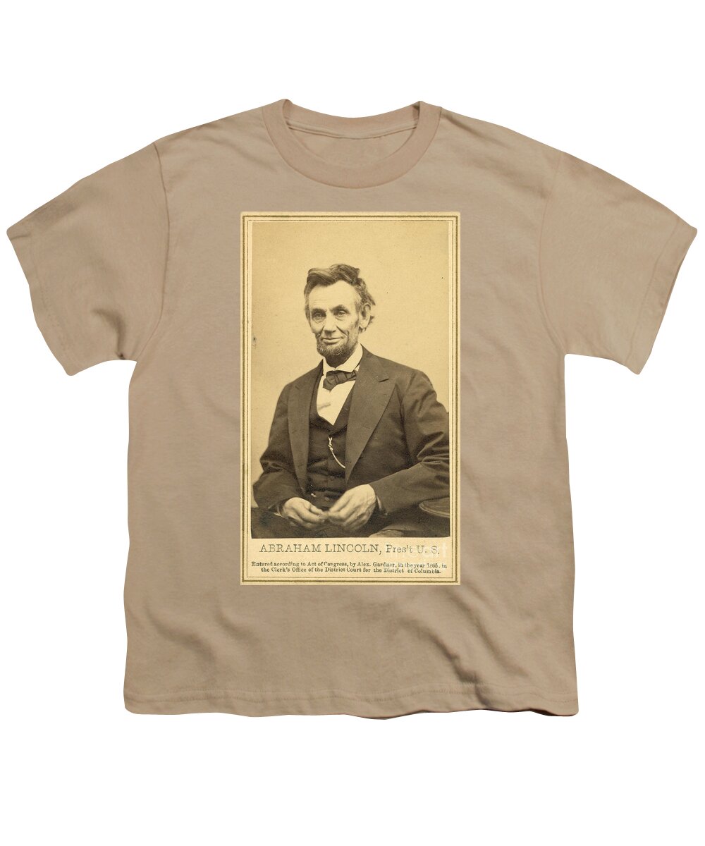 Government Youth T-Shirt featuring the photograph Abraham Lincolns Last Portrait Sitting by Science Source