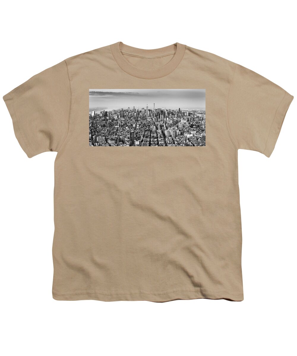 Metro Youth T-Shirt featuring the photograph Aerial NYC by Mihai Andritoiu