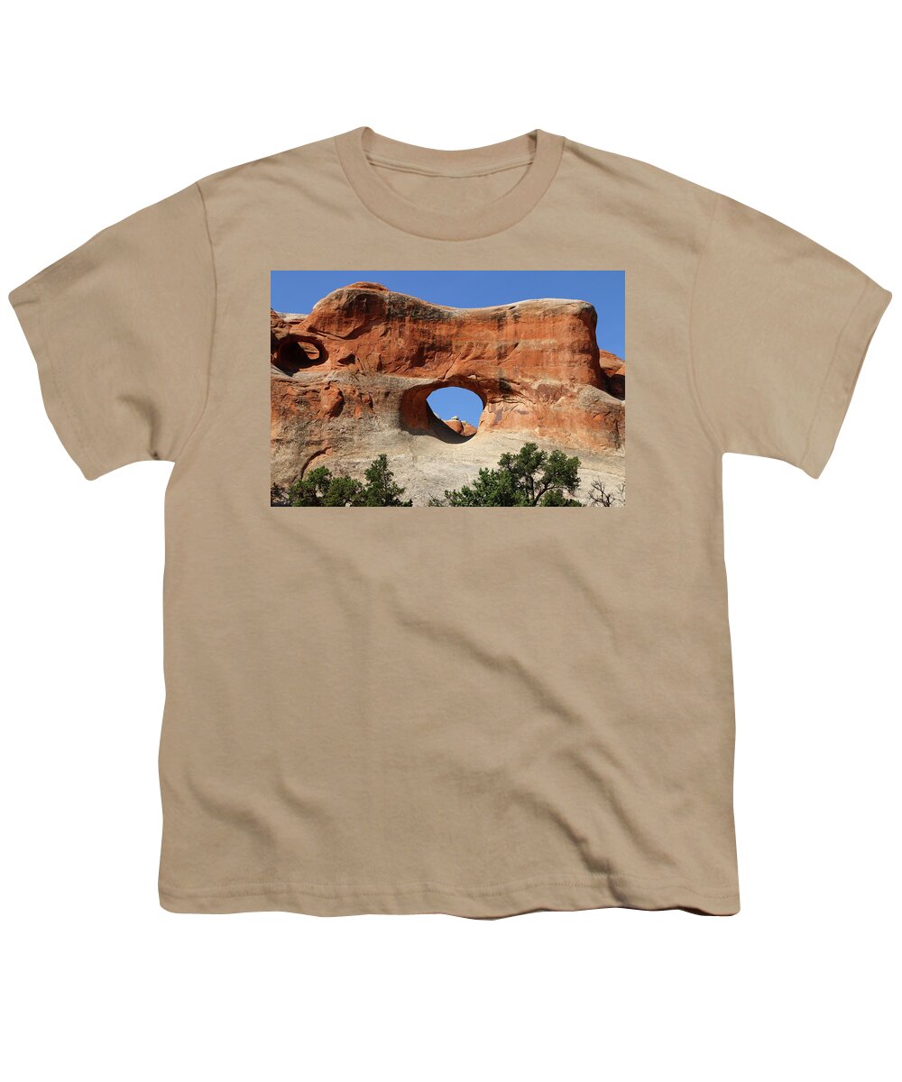 Park Youth T-Shirt featuring the photograph Amazing Tunnel Arch - Arches National Park by Christiane Schulze Art And Photography