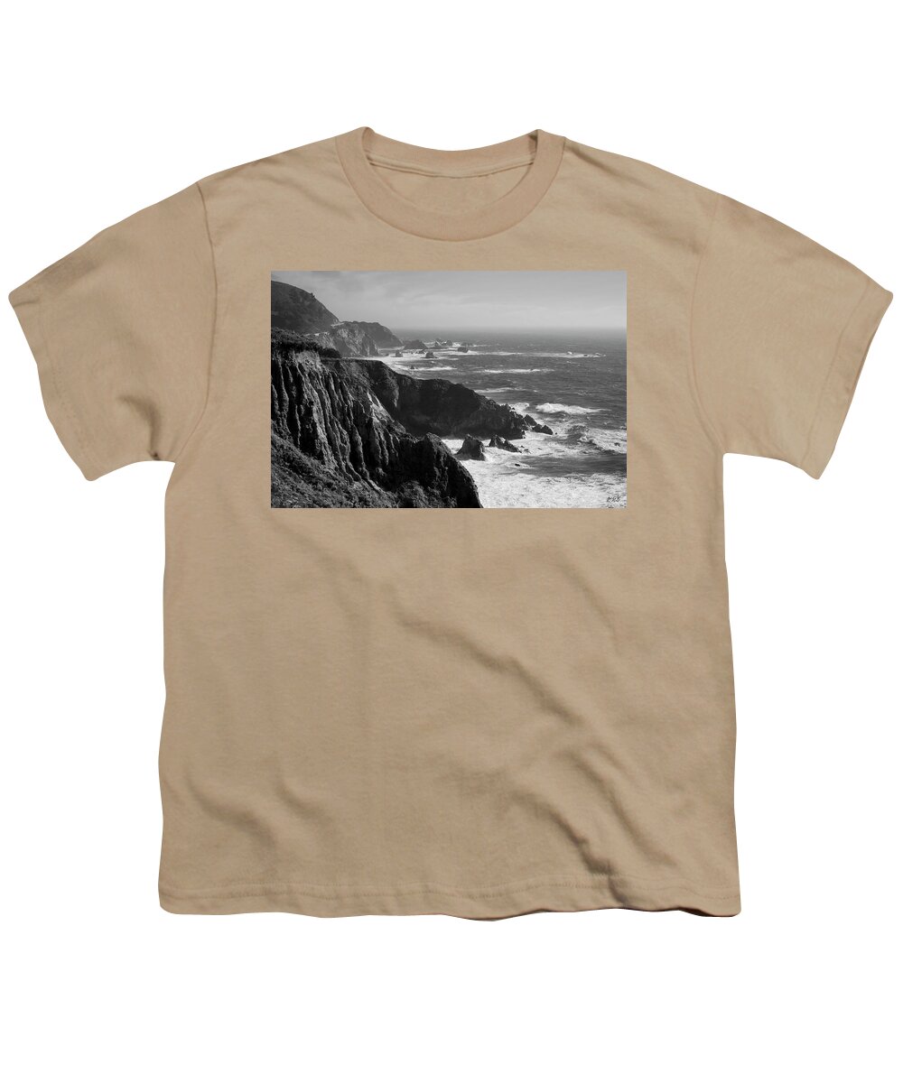 Big Youth T-Shirt featuring the photograph Big Sur Coast BW by David Gordon