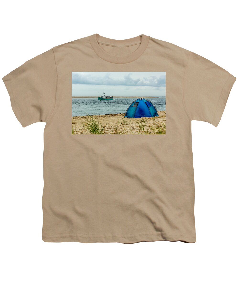 Beach Youth T-Shirt featuring the photograph Camping On The Beach by Billy Bateman
