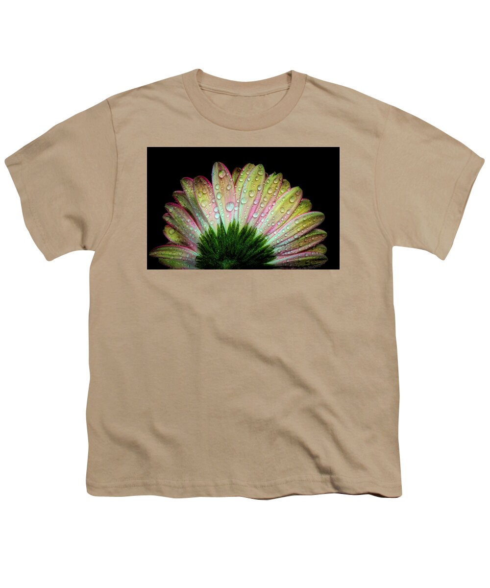 Pink Flower Youth T-Shirt featuring the mixed media Colorful Daisy by Lilia S