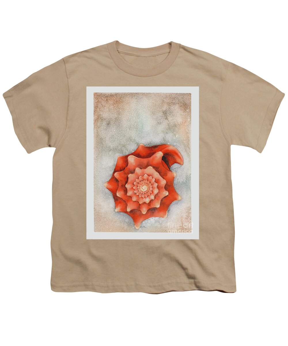 Spiral Youth T-Shirt featuring the painting Conch by Hilda Wagner