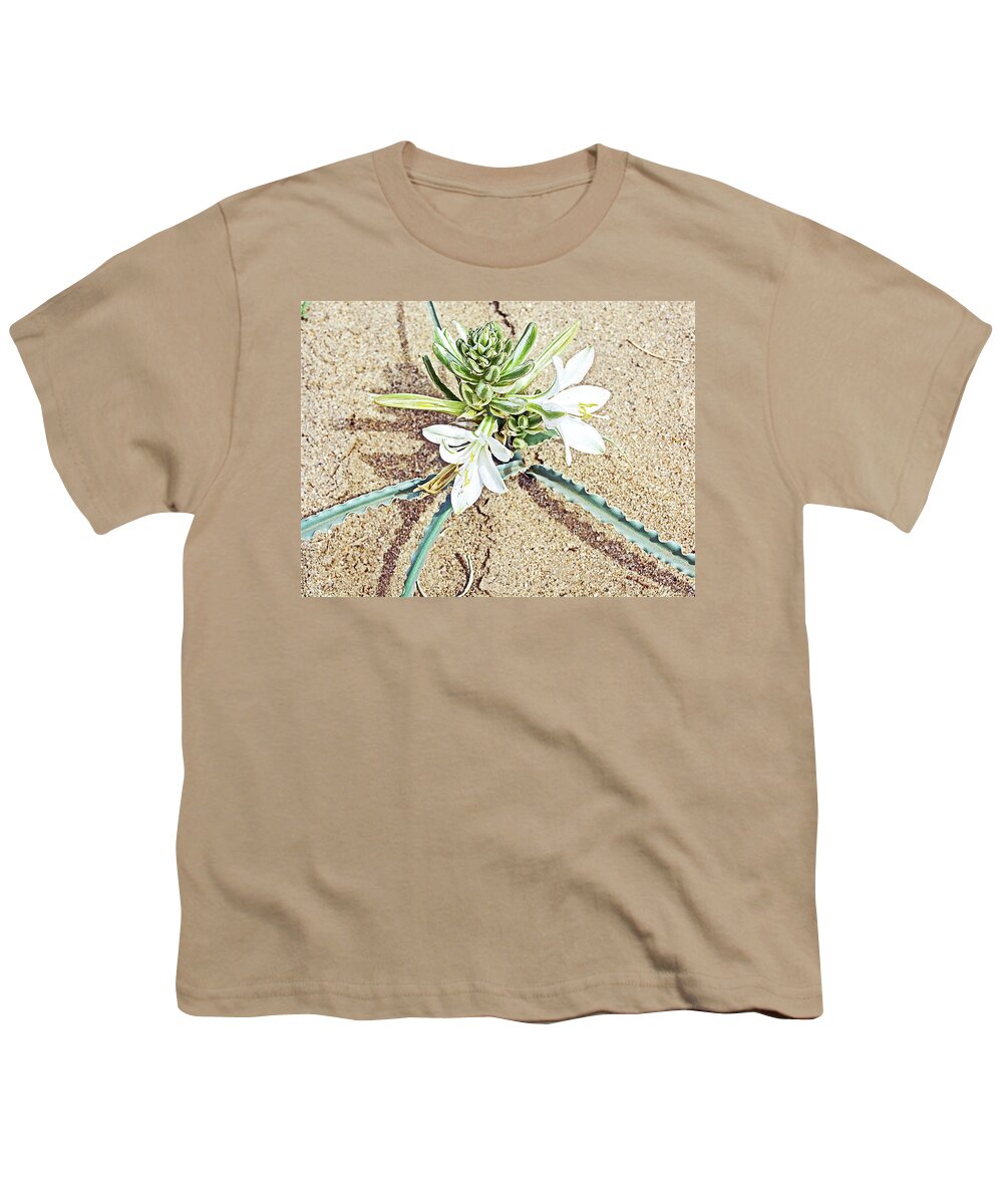 Desert Lilies In Anza-borrego State Park Youth T-Shirt featuring the photograph Desert Lilies in Anza-Borrego State Park-California by Ruth Hager