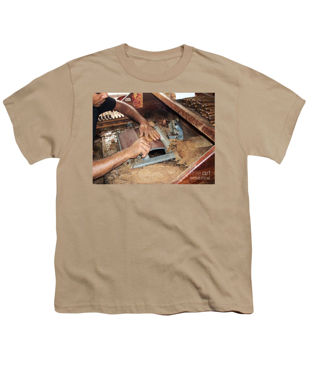 Dominican Republic Youth T-Shirt featuring the photograph Dominican Cigars Made by Hand by Heather Kirk