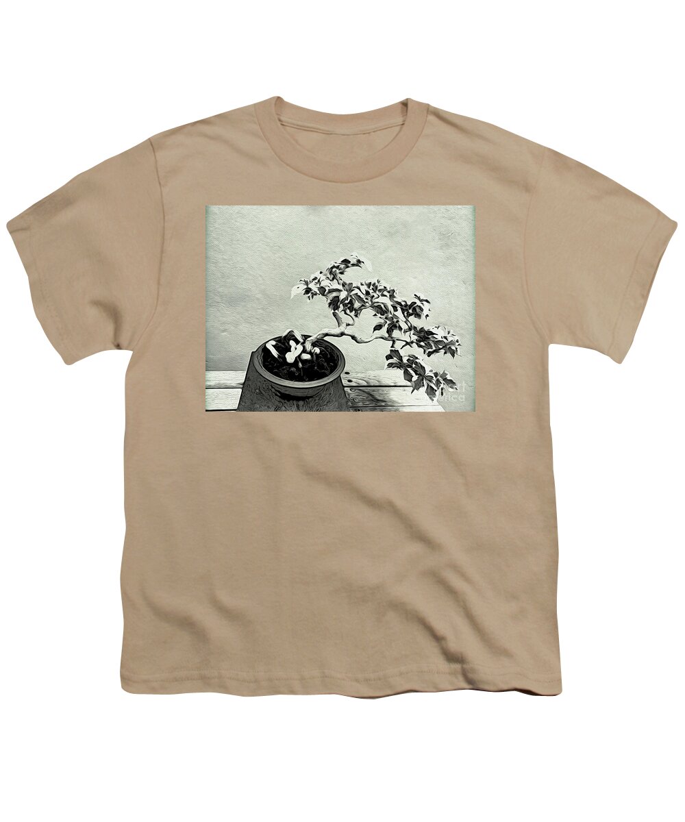 Bonsai Youth T-Shirt featuring the photograph Bonsai Lovers Gift - Dramatic Bonsai by Onedayoneimage Photography