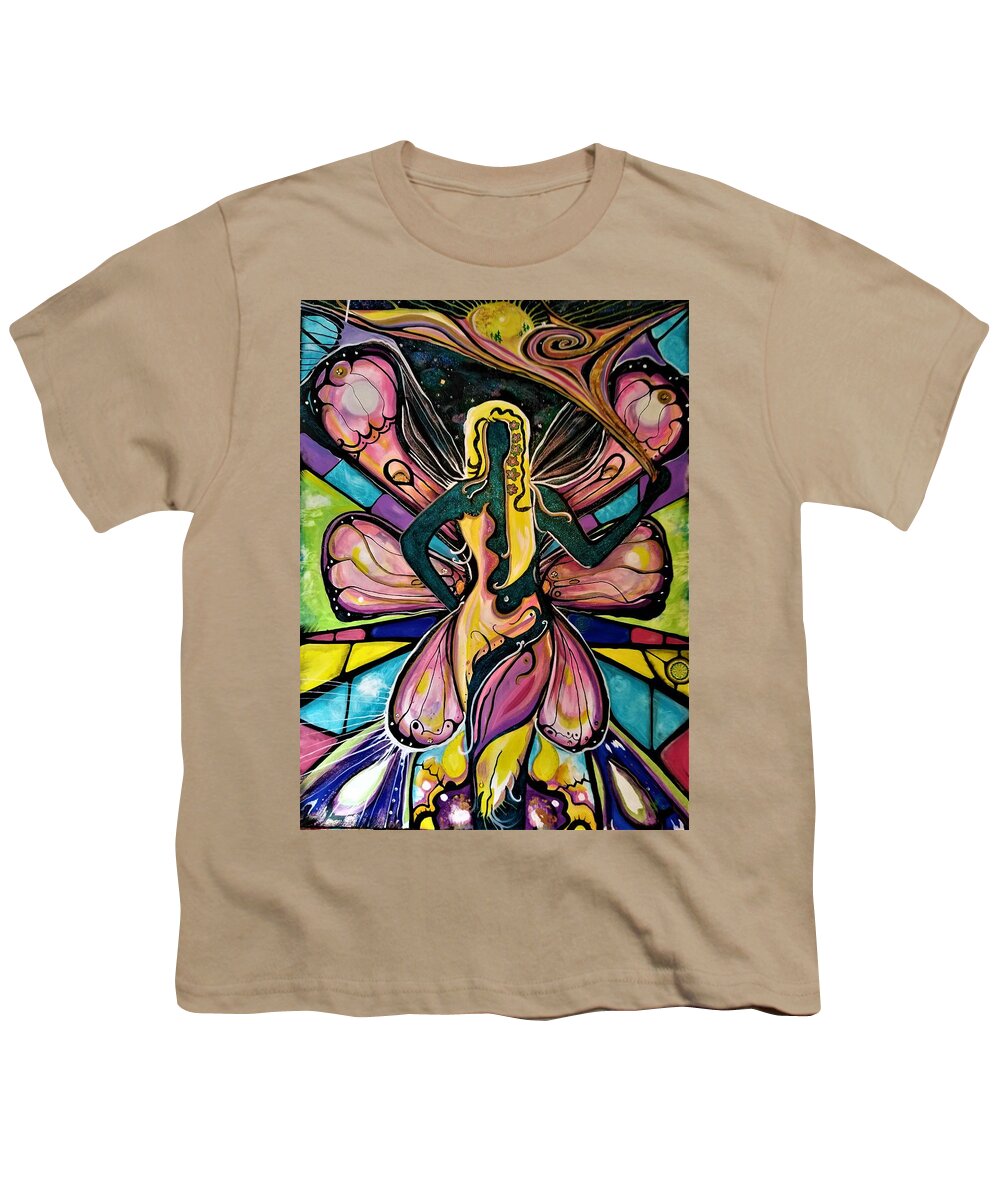 Fairy Youth T-Shirt featuring the painting Enchanting by Tracy Mcdurmon