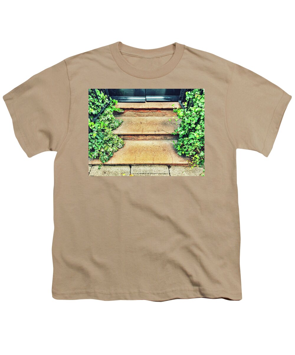 Abstract Youth T-Shirt featuring the photograph Entrance steps detail by Tom Gowanlock
