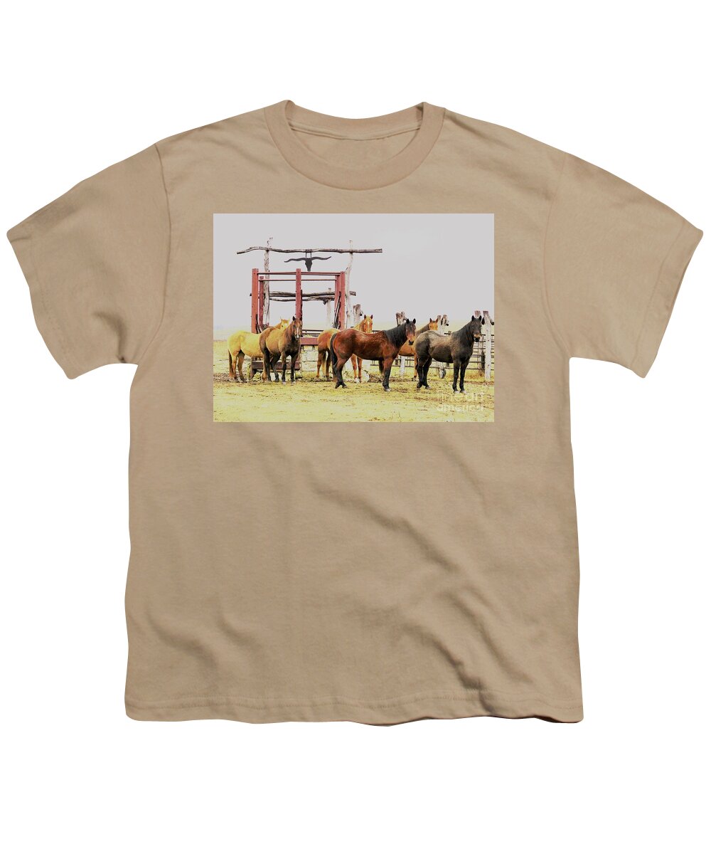 Horses Youth T-Shirt featuring the photograph Eyes on Me by Merle Grenz