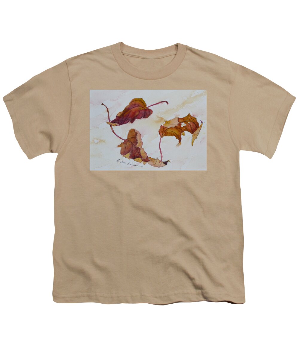 Fall Youth T-Shirt featuring the painting Floating by Ruth Kamenev