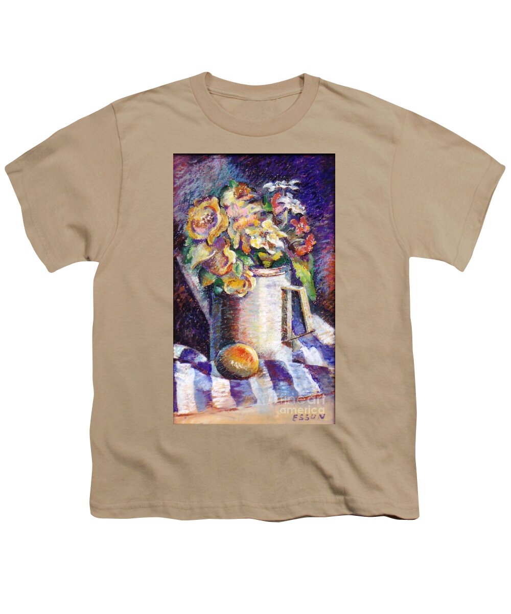 Flowers Youth T-Shirt featuring the painting Flowers by Stan Esson