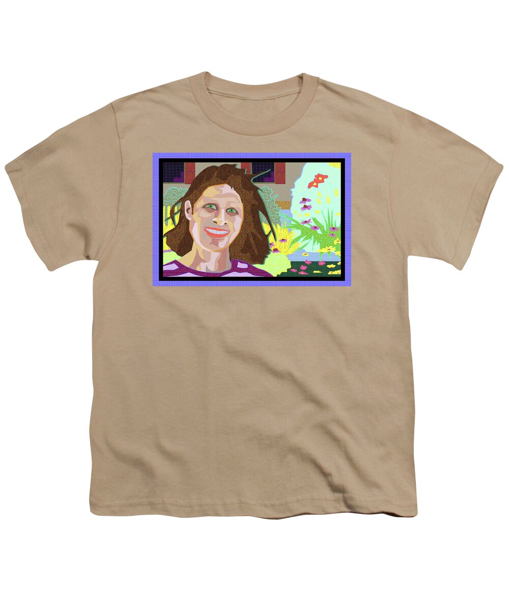 Patterns And Color In The Garden Youth T-Shirt featuring the digital art Garden Portrait by Rod Whyte