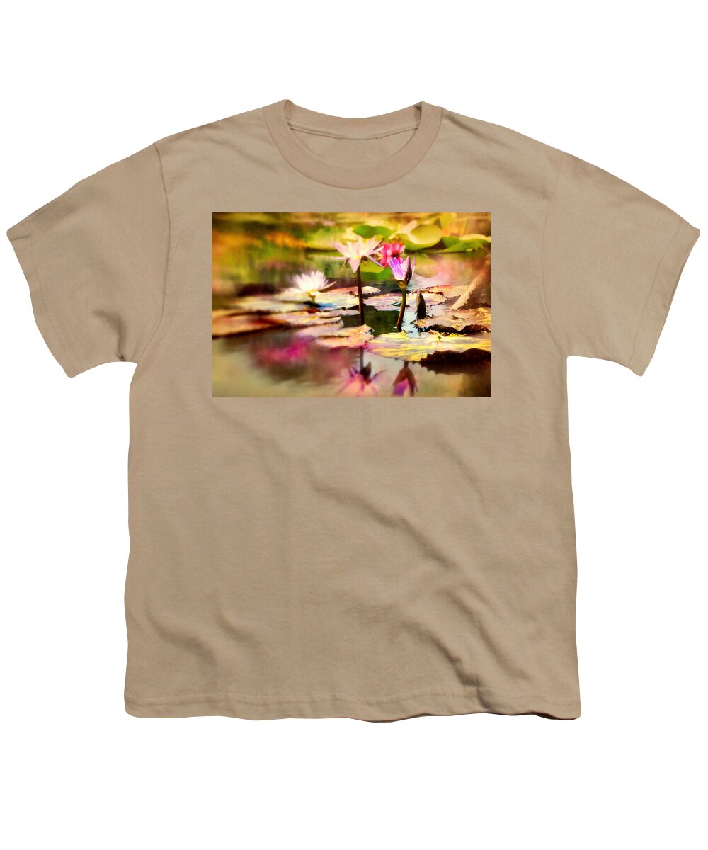 Water Lilies Youth T-Shirt featuring the photograph Gentle on My Mind by Diana Angstadt