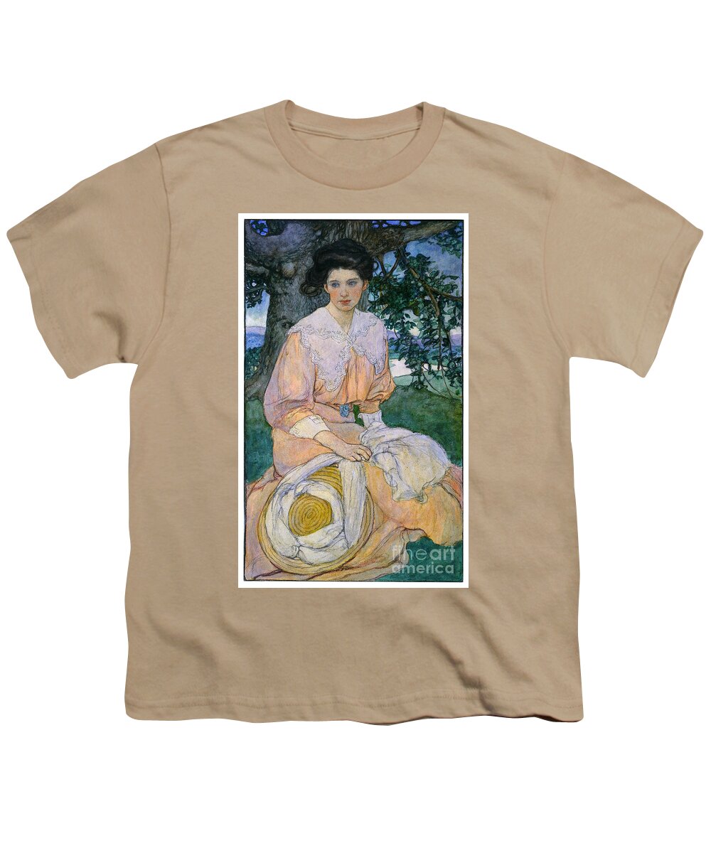 1908 Youth T-Shirt featuring the painting GISELE c1908 by Justus Miles Forman