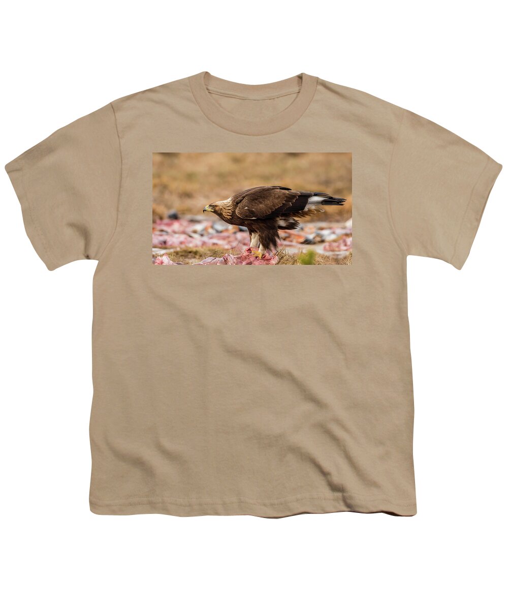 Golden Eagle's Profile Youth T-Shirt featuring the photograph Golden Eagle's Profile by Torbjorn Swenelius