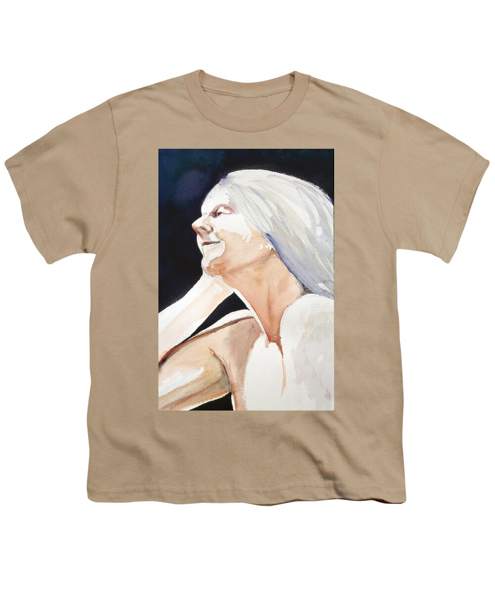 Close-up Youth T-Shirt featuring the painting Head Study 2 by Barbara Pease