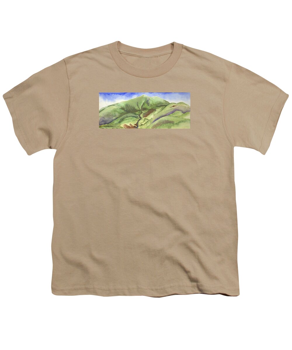  Youth T-Shirt featuring the painting Hillside Panorama by Kathleen Barnes
