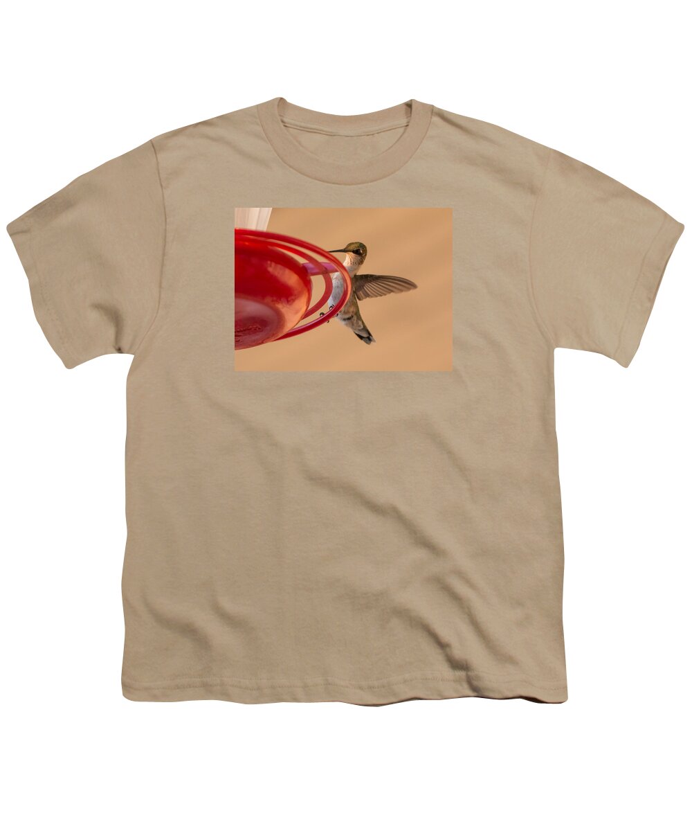 Hummingbird Youth T-Shirt featuring the photograph Hummingbird Hello by Holden The Moment