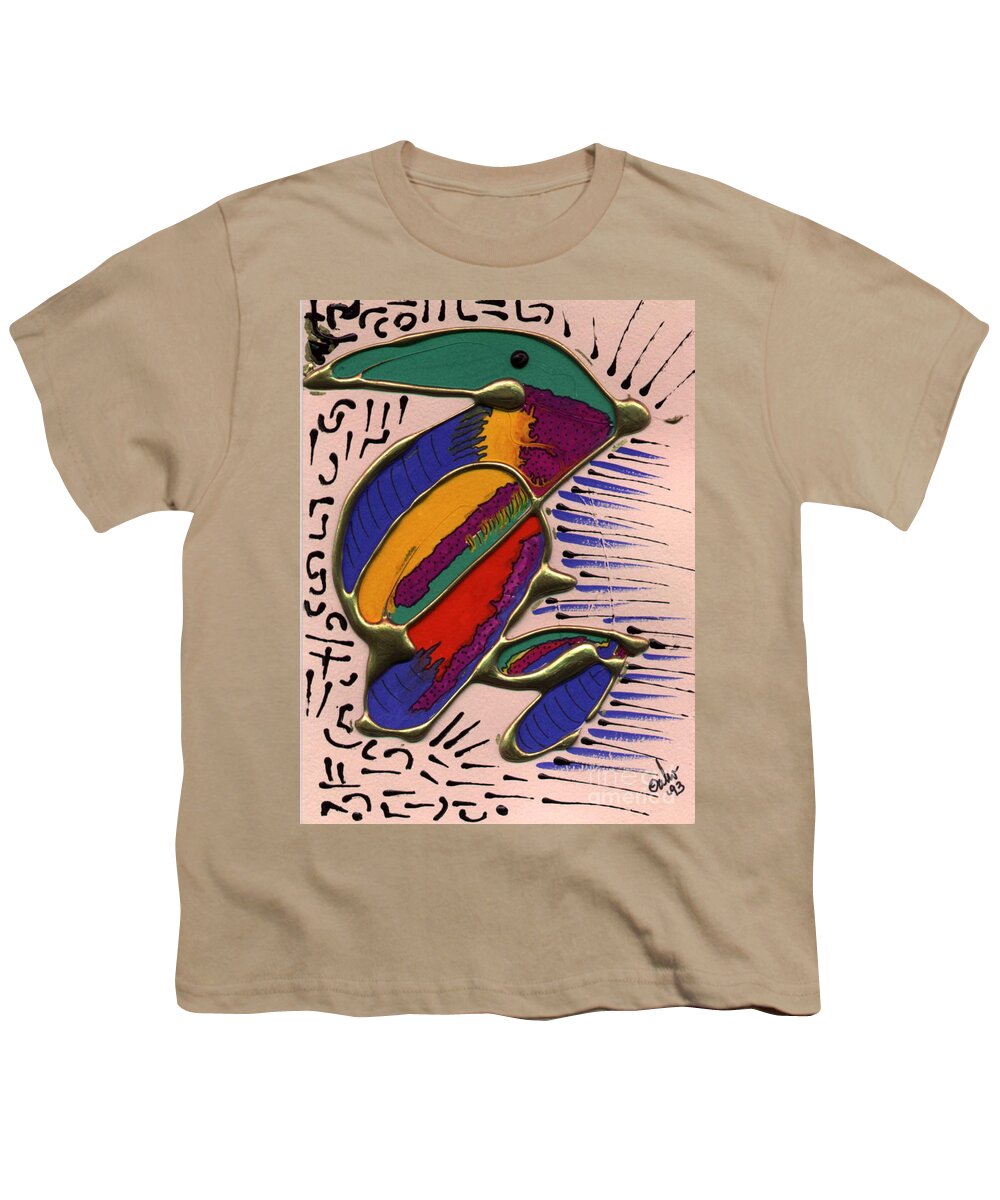 Abstract Youth T-Shirt featuring the painting If Only I Could Fly by Angela L Walker