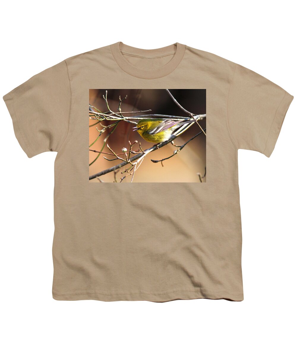 Pine Warbler Youth T-Shirt featuring the photograph IMG_2251 - Pine Warbler by Travis Truelove