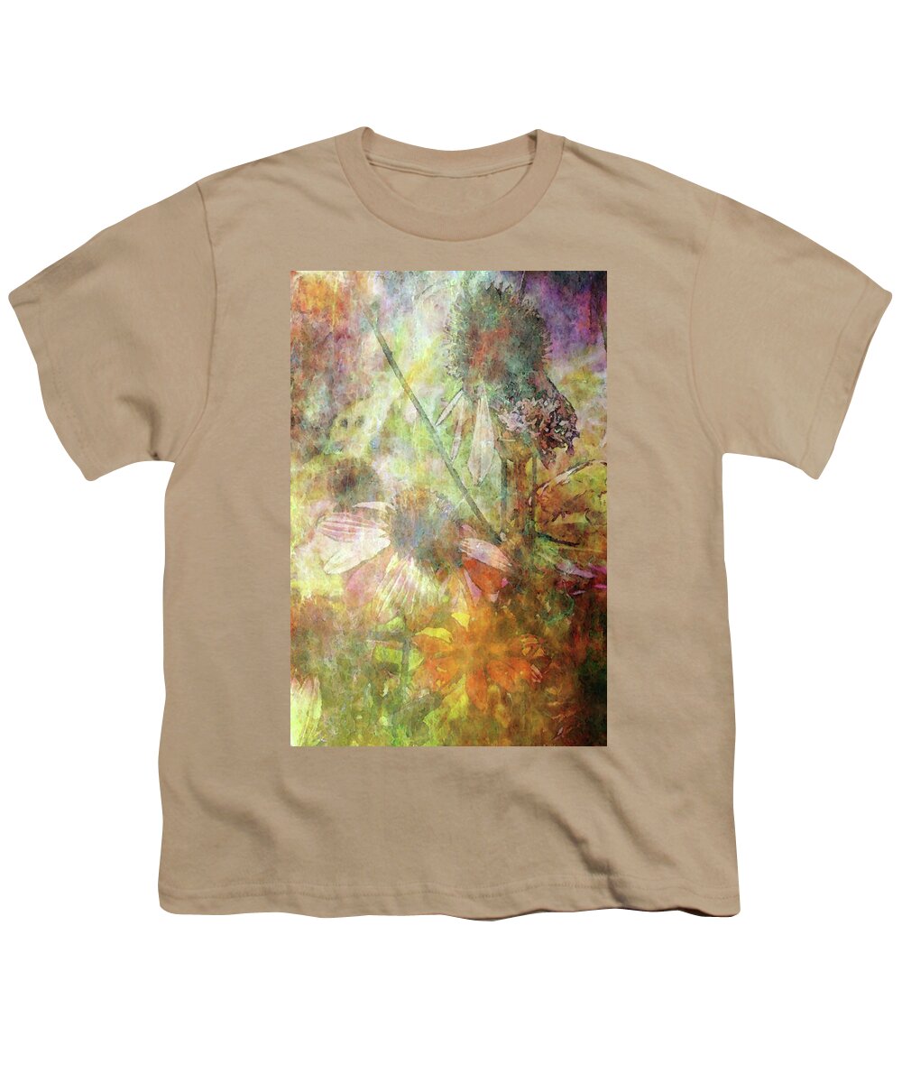 Impressionist Youth T-Shirt featuring the photograph Impressionist Coneflowers 2053 IDP_2 by Steven Ward