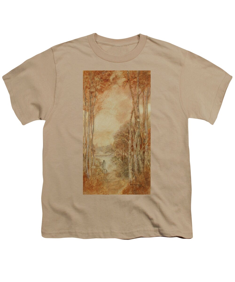Traveler Youth T-Shirt featuring the painting Interior Landscape 8 by David Ladmore