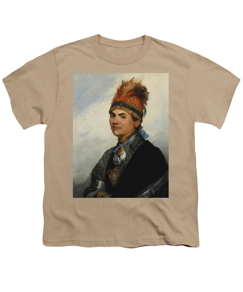 Gilbert Stuart Youth T-Shirt featuring the painting Joseph Brant by Gilbert Stuart