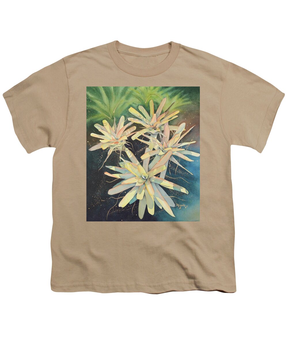 Bromeliads Youth T-Shirt featuring the painting Kula Constellation by Kelly Miyuki Kimura