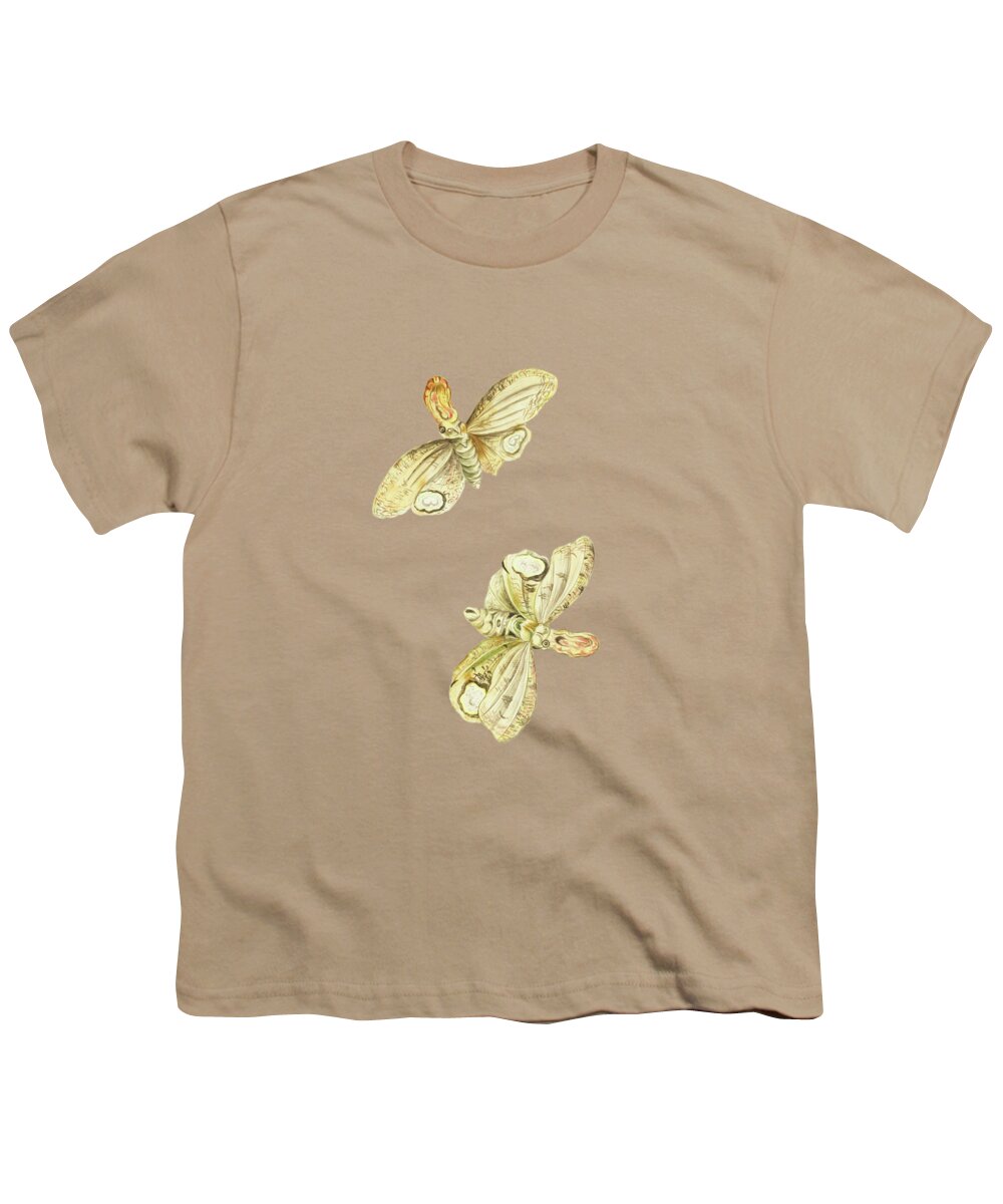 Light Youth T-Shirt featuring the mixed media Light Producing Moth Called Lantern Bearer Cornelis Markee 1763 by Movie Poster Prints