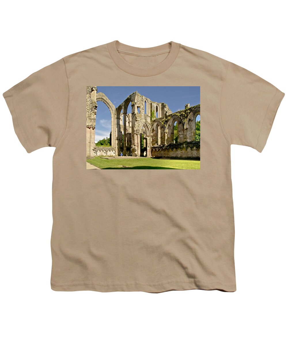 Abbey Youth T-Shirt featuring the photograph Magnificent ruins. by Elena Perelman