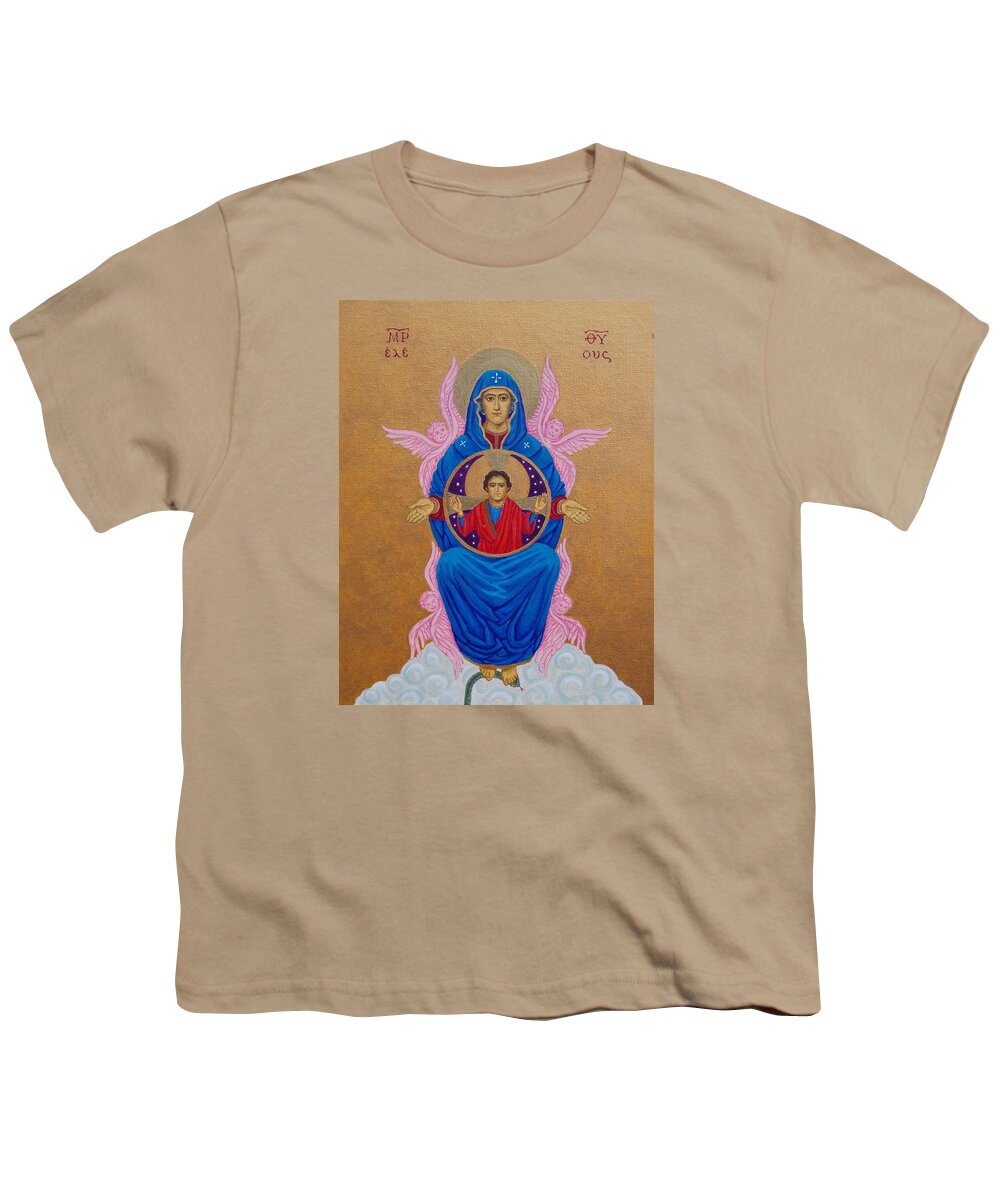 Mary Mother Of God Youth T-Shirt featuring the painting Mary Mother of Mercy Icon - Jubilee Year of Mercy by Michele Myers