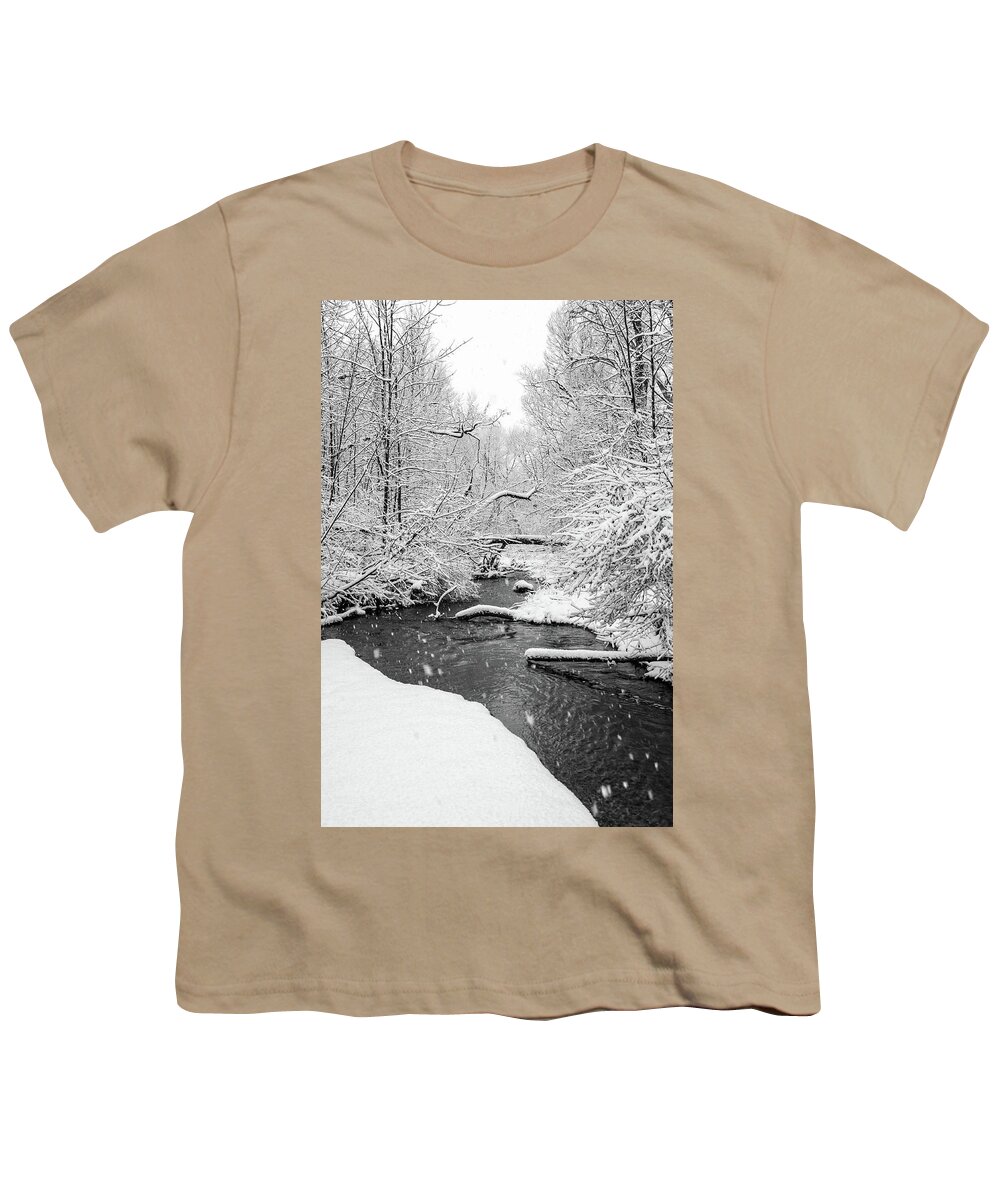 Creek Youth T-Shirt featuring the photograph Meandering Creek by Dave Niedbala